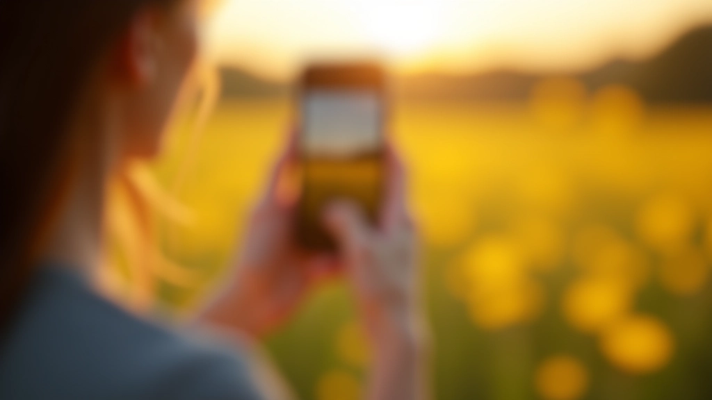 Rankose telefonas, fotografuojamos spalvingos gėlės pievoje, natūrali šviesa, artistiški kadrai